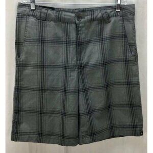 Quiksilver Shorts 36 Gray Plaid Surf Board Men